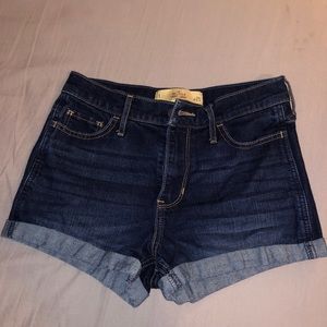 Hollister high rise denim shorts